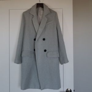 Blush Blue Wool Spring Coat